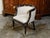 Mid 20th Century Italian Midcentury Horn Tub Chair with Gilt Rams' Heads and New Upholstery For Sale - Image 9 of 11