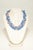 Glass Vintage Murano Glass Beaded Necklace Set With Brooch and Bracelet, Pink and Blue, 3 Pieces For Sale - Image 7 of 18
