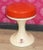 Red White Trumpet Base Plastic Bathroom Stool by Emsa, 1960s For Sale - Image 9 of 9