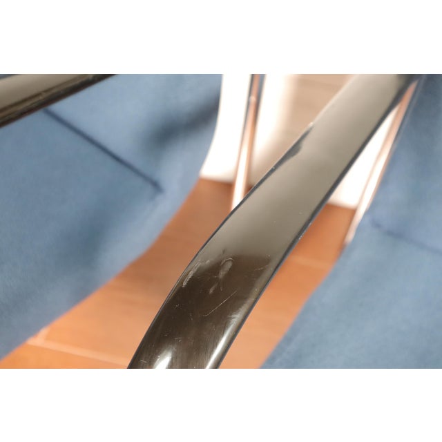 Metal Vintage Pair Tubular Chrome Arm Chairs by Goodform Bauhaus Milo Baughman Style Mid Century Modern Retro For Sale - Image 7 of 13