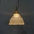 1930s Small Pressed Glass Pendant Lamp with Brass Fixture from Holophane, 1930s For Sale - Image 5 of 17