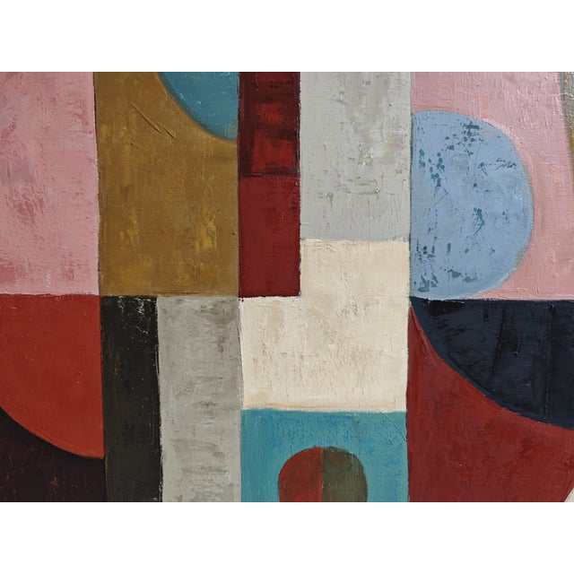 Paint Gravitation, Contemporary Geometric Abstract Oil Painting, Framed by Sophie Dumont For Sale - Image 7 of 9