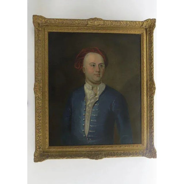 Portraiture Early 18th Century "Portrait of a Gentleman" Oil Painting by Jonathan Richardson, Framed For Sale - Image 3 of 10