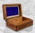 Vintage Traditional Carved Walnut Inlaid Storage Box For Sale - Image 4 of 8