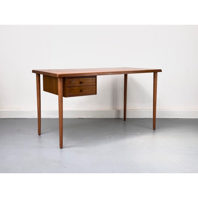 Mid-Century Modern Vintage Teak Desk with Drawers, 1960s For Sale - Image 3 of 18