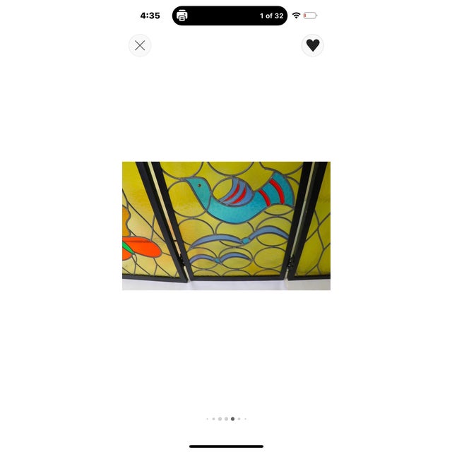 1970s Large Stained Glass Panels For Sale In Miami - Image 6 of 12