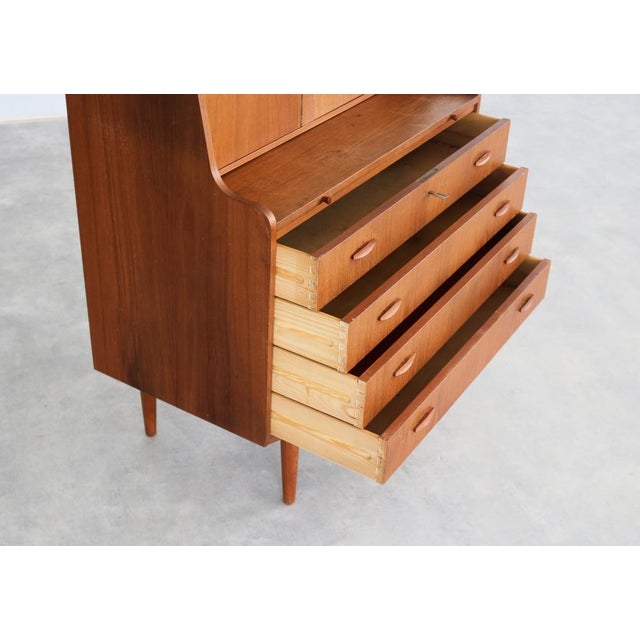 Vintage Danish Secretary in Teak, 1960s For Sale - Image 6 of 11