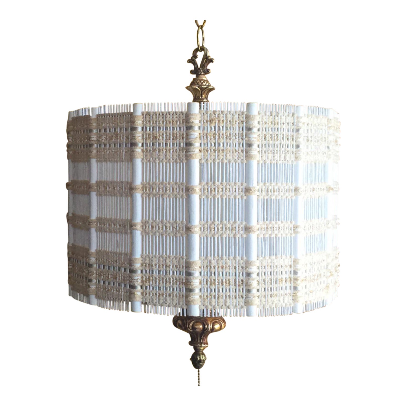 Mid Century Large Vintage Maria Kipp Style Swag Lamp Ceiling Light Chairish