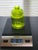Vintage Green Glass Apothecary Jar With Optic Swirl For Sale - Image 13 of 13