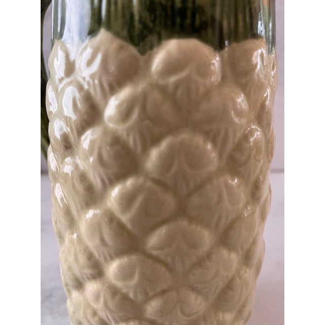 Ceramic Vintage Pineapple Ceramic Pitcher For Sale - Image 7 of 8