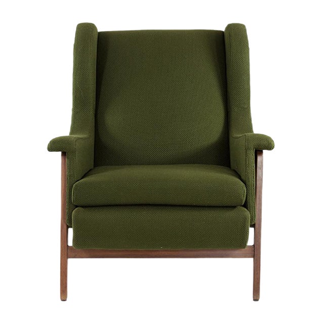 Italian Wing Chair, 1960s For Sale