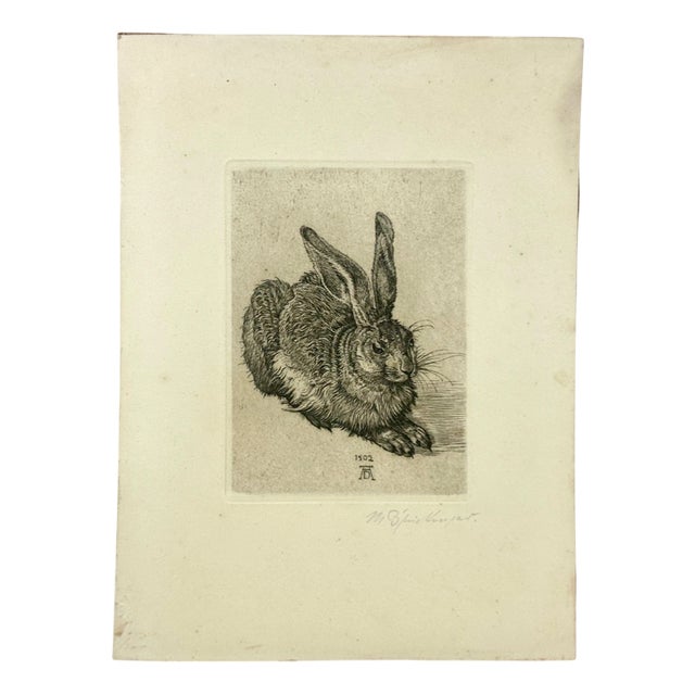 After Albrecht Dürer, Young Hare, Copperplate Engraving, 19th Century For Sale