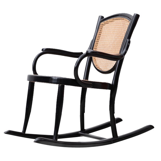 Art Nouveau Children's Rocking Chair by Marcel Kammerer for Gebrüder Thonet, 1910 For Sale