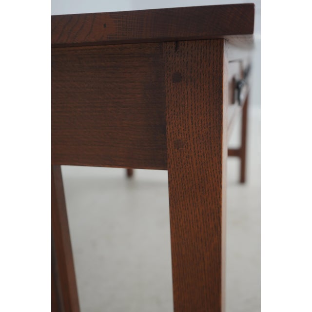 Stickley Mission Oak Spindle Side Office Desk For Sale - Image 13 of 18