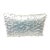 Rectangular pillow made from a silky, satin like fabric in a soft cream tone. The surface has a subtle sheen that catches...