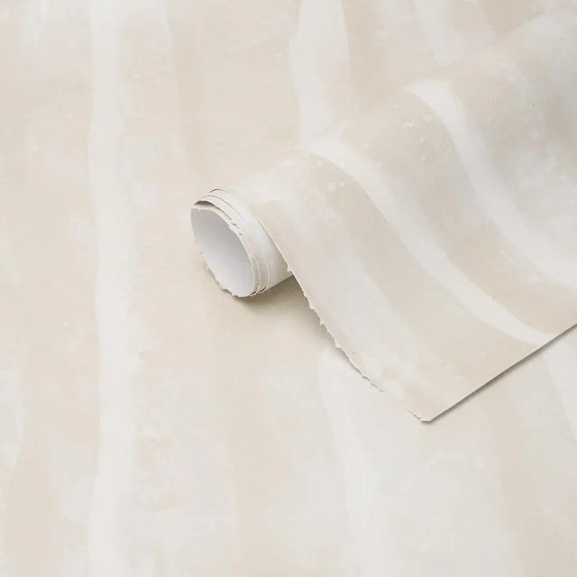 Schumacher SAMPLE - Schumacher x Patterson Flynn Alden Organic Plaster Wallcovering Wallpaper In Oyster For Sale - Image 4 of 4