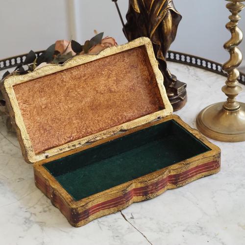 Brown Historicist Florentine Wooden Box For Sale - Image 8 of 8