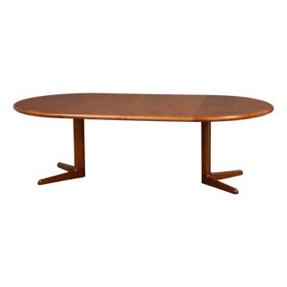 1960s Refinished Round to Oval Danish Modern Teak Dining Table For Sale