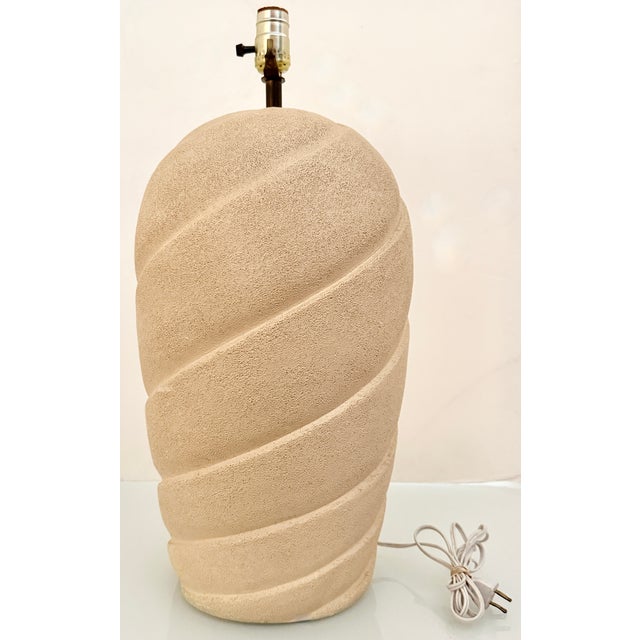 Large Sculptural Spiral Table Lamp For Sale - Image 4 of 8