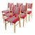 1970s Set 6 Danish Modern Red Dining Chairs For Sale