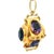 Metal Vintage 18k Gold Rotating Amethyst Cube Charm Pendant For Sale - Image 7 of 11