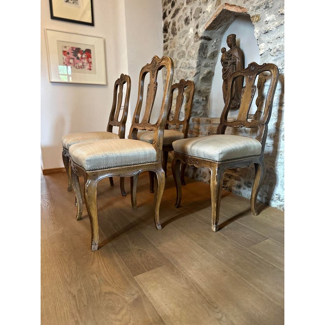Antique Original Baroque Chairs, Walnut, Circa 1760, Set of 4 For Sale - Image 4 of 18