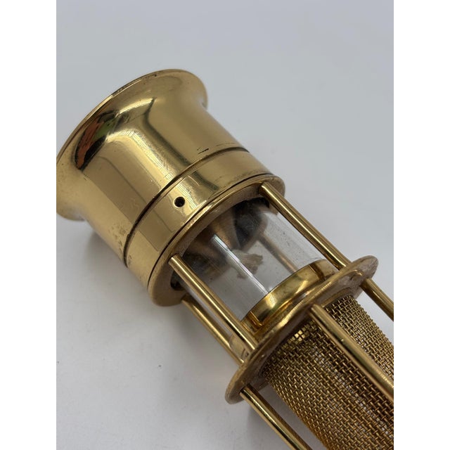 Small West German Miners Lamp in Brass, 1940s For Sale - Image 12 of 13