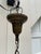 1930s Vintage Dark Brass Hanging Fixture With Vintage 14" Diameter School House Globe For Sale - Image 5 of 6