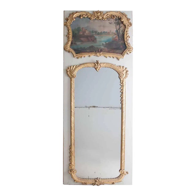 French 18th Century Louis XV Period Trumeau Mirror For Sale