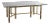 Mid Century Hollywood Regency Rectangular Bamboo Dining Table by McGuire With Glass Top For Sale