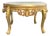 1960s French Louis XVI Gold Beech Marble Coffee Table For Sale
