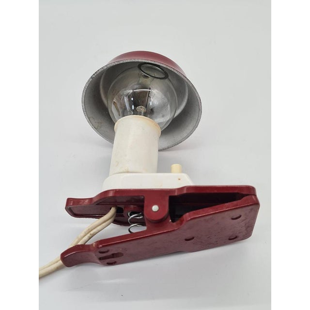 1970s Small Mid-Century Modern Space Age Mushroom Clip-On Lamp, 1970s For Sale - Image 5 of 10