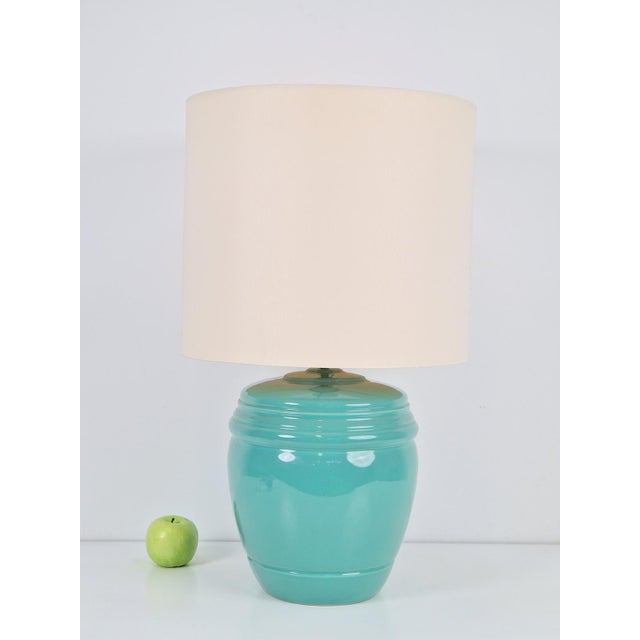 Table Lamp in Mint Porcelain from Laura Ashley, 1980s For Sale - Image 4 of 10