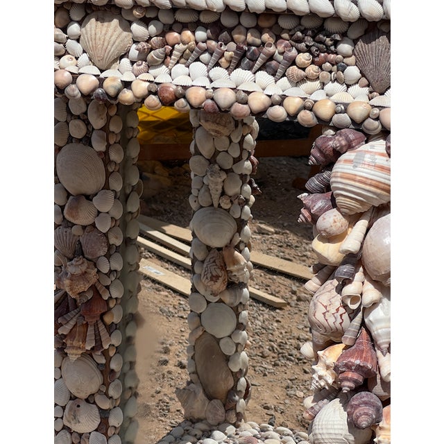 Pair of Italian Baroque Grotto Style Mirrored Console Seashell End Tables For Sale In Palm Springs - Image 6 of 10