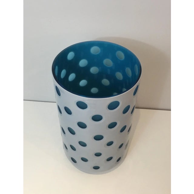 Design Overlay Glass Vase, Italy, circa 1970 For Sale - Image 11 of 13