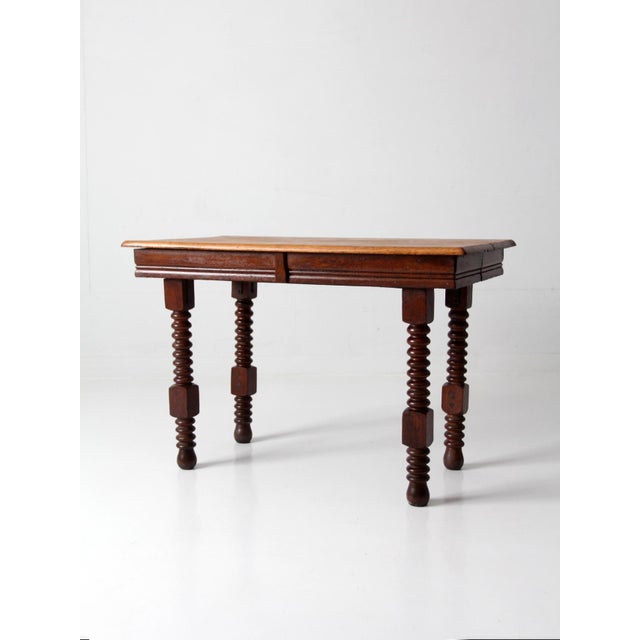 Antique Jacobean Revival Barley Twist Table For Sale - Image 4 of 16