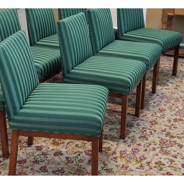1970s Directional Contract Furniture Green Striped ... (640 x 640 Pixel)