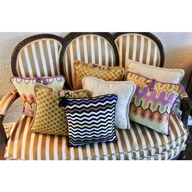 Contemporary Missoni Design "Sausalito" Decorative Accent Pillows a