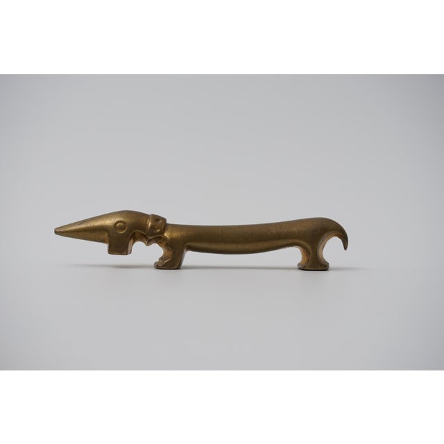 Vintage Brass Dachshund Bottle Opener by Walter Bosse for Herta Baller, 1950s For Sale - Image 4 of 9