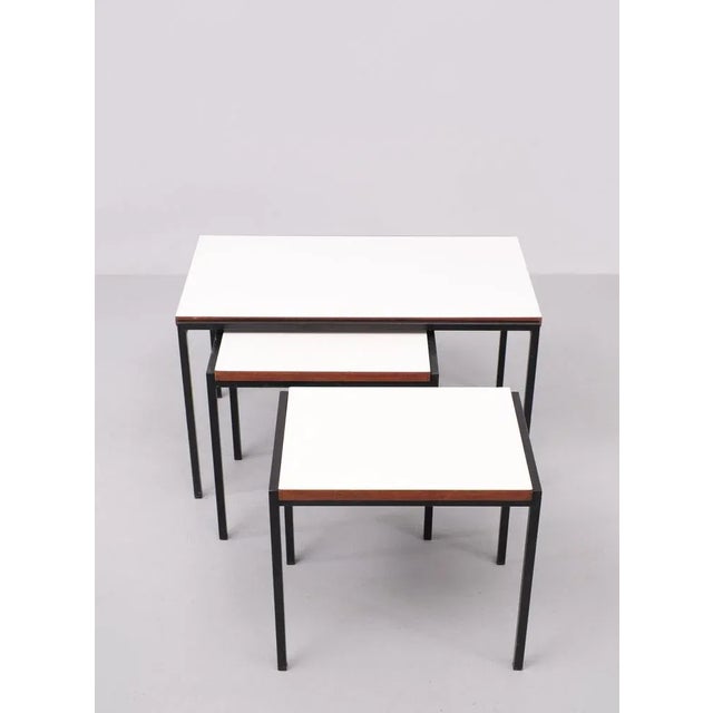White Japan Series Nesting Tables by Cees Braakman for Pastoe, 1960s, Set of 3 For Sale - Image 8 of 10