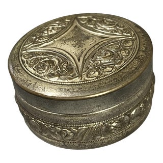 Vintage Jewelery Silver-Plated Box by G.Galbiati, 1970s For Sale