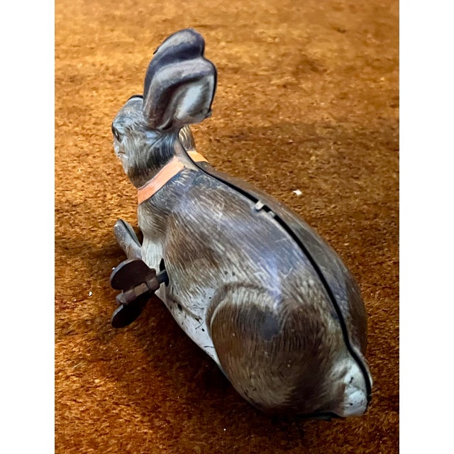 Lithographed Tinplate Clockwork Bunny Rabbit or Hare by the Automatic Toy Co. Staten Island, New York Circa 1930 For Sale In New York - Image 6 of 18