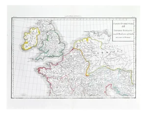 Map of the Western Part of the Roman Empire by Jean-Baptiste Bourguignon d'Anville