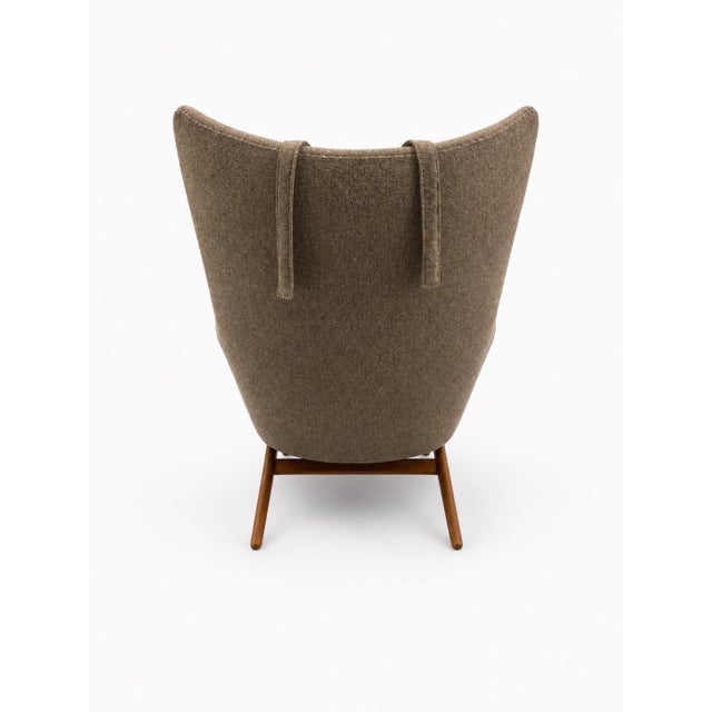 Mid-Century Modern Attributed to h.w. Klein for Bramin Møbler Danish Modern Wingback Lounge Chair & Ottoman, Denmark, C. 1960s For Sale - Image 3 of 5