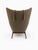 Mid-Century Modern Attributed to h.w. Klein for Bramin Møbler Danish Modern Wingback Lounge Chair & Ottoman, Denmark, C. 1960s For Sale - Image 3 of 5