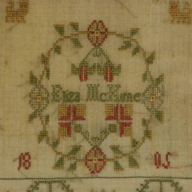 Early 19th Century Antique Scottish Sampler, 1805, by Eliza McKune For Sale - Image 5 of 18