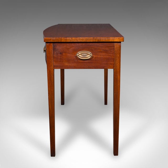 Antique Console Writing Desk, English, Two Drawer Side Table, Georgian, c.1800 For Sale - Image 6 of 12
