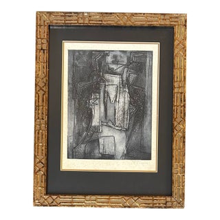 1960’s Original Marcel Fiorini Abstract Expressionist Lithograph For Sale