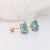 2020s Swiss Topaz Stud Earrings in Solid 14k Gold - 2 Pieces For Sale - Image 5 of 6