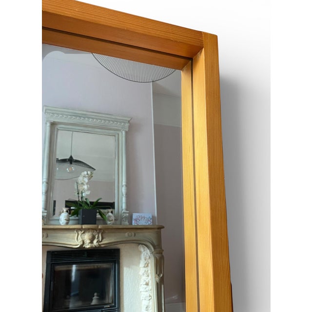 Modern Modernist Mirror in Elm by Charlotte Perriand, France, 1950s For Sale - Image 3 of 9